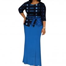 2 Pieces Set Women Africa Print Tops & Skirts Elegant Lady African Outfits Dashiki Dresses Skirt Set for Women WY311