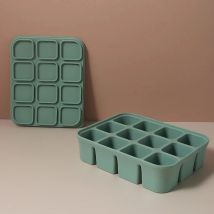 Stampo per cubetti di ghiaccio a 12 griglie Vassoio per cubetti di ghiaccio in silicone Stampo per vassoio quadrato Forme per cubetti di ghiaccio in silicone a rilascio facile Accessori da cucina per
