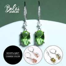 Bolai schmuck Farbwechsel Truthahn Zultanit klatscht Ohrringe erstellt Edelstein Schmuck Sterling Silber für Frauen bestes Geschenk