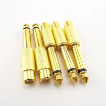 Adattatore audio dorato 6,35 mm 1/4 "maschio mono spina a RCA femmina 6,5 mm a jack AV connettore adattatore audio TS per casa KTV H1
