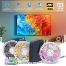 Smart AI Scatola di sincronizzazione dello schermo Ambient LED Strip TV PC Monitor Retroilluminazione HDMI 2.0 4K Luci musicali da gioco WIFI Alexa Google Assistant