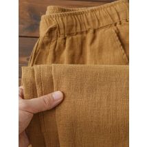 Casual Baumwolle Leinen Chino Hosen Männer Breites Bein Leichte Baggy Baumwolle Jogginghose Männlichen Sport Jogger Gerade Arbeits Hosen