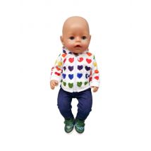 43cm Baby New Born Doll Clothes Coat  Casual Outfit 18 Inch American Og Girl Doll Clothing