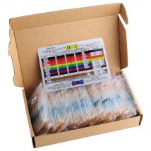 RCmall 1460pcs 1/4W Metal Film Resistor Variable Kit Resistance 1% Precision 73 Values 1K 10K 220ohm 100ohm Resistors