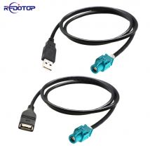 USB-Stecker/Buchse auf 4-polige HSD-Code Z-Buchse, gerader Stecker, LVDS-Kabel, Auto-Kopfeinheit, Steuerbildschirm, RCC-NAC-Kabel, HSD auf USB
