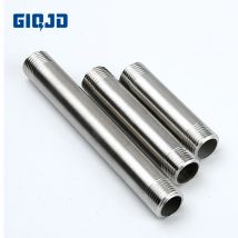 304 Edelstahlrohr 1/4 3/8" 1/2" 3/4" 1 2" BSPT Außengewinde x Außengewinde Verlängerungsverbindung Lang 100/150/200/250/300mm Wasserrohrverschraubungen