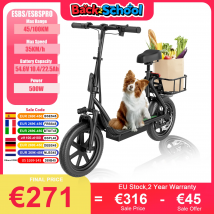 JUICEASE-patinete eléctrico ESBS/ESBSPRO, 500W, 54,6 V, 10,4 AH/22,5 Ah, batería de gran capacidad, 45/100KM, largo alcance, 35 km/h, 14 pulgadas