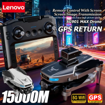 Lenovo SG901 MAX GPS-Drohne Professionelle 8K Luftaufnahme HD Hindernisvermeidung mit Größerem Bildschirm Fernbedienung Faltbare Bürstenlose Drohne