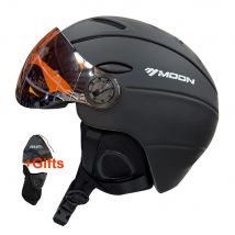 MOON Casco da sci semi coperto modellato integralmente professionale Sport uomo donna Neve Sci Caschi da snowboard con copertura per occhiali