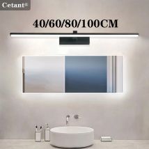 Lampada da parete a LED 40/80/100cm, moderna, a striscia lunga, per specchio, bagno, lavabo, cucina, illuminazione interna, lustro