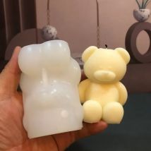 3D Bär Silikon Kerze Form DIY Gips Harz Seife Kuchen Backen Werkzeuge Handgemachte Kerzen, Der Kit Wohnkultur