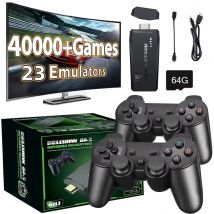 Consola de juegos retro M8 4K: 64 GB con más de 20.000 juegos precargados, controlador inalámbrico de 2 jugadores para PS1/GBA HDMI TV Stick
