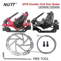 NUTT-discos de freno para bicicleta de montaña, calibrador de línea de frenos de Color rojo, disco de 160MM, Rotor de 180MM, piezas de bicicleta delanteras y traseras para Scooter BMX