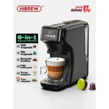 HiBREW Macchina da caffè a capsule 6in1 Caffè espresso multiplo caldo/freddo Cafetera Cappuccino Caffettiera Dolce Gusto Nespresso in polvere H1B