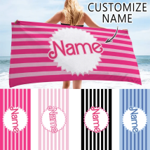 Personalisiertes Strandtuch mit Namen, personalisiertes Mikrofaser-Strandtuch, Pool, Anti-Sand, Sommer, Meer, super saugfähiges Badetuch
