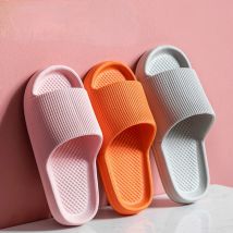 Dicke Plattform Badezimmer Hause Hausschuhe Frauen Mode Weiche Sohle EVA Innen Rutschen Frau Sandalen 2024 Sommer Nicht-slip Flip-flops
