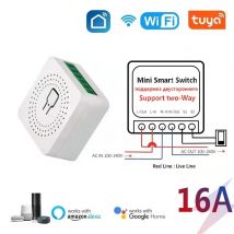 Tuya Mini 16A WiFi Schalter Smart Life App 2-Wege-Steuerung Smart Home Automation Modul Interruptor Arbeit für Alexa Google Home