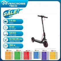 EVERCROSS TECH EV85F Monopattino Elettrico Adulti, Pieghevole 8,5", Motore 350W, Batteria 7,8AH, Freno Doppio e Ammortizzatori, Carico Max 120KG, App per Monitoraggio