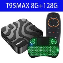 Nuovo H618 Android 14 T95 Max Smart TV Box doppio Wifi 2.4G e 5.8G 6K 3D Ram 8G Rom 128GB 64GB assistente vocale Fast Box Media Player