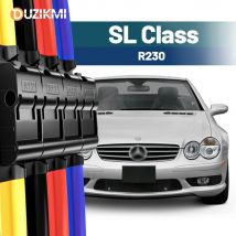 For Mercedes Benz SL Class R230 2002-2012 2006 2007 2008 2009 2010 2011 2pcs Front Windshield Windscreen Wiper Blades Red Blue