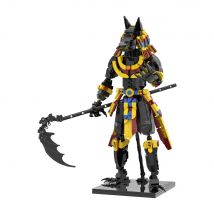 MOC Anubis Mecha Building Blocks Dog-like Figure Egyptian Mythology Theme God Figure STEM Toy Bricks Adult Gift