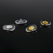 100 Stück Brillen-PVC-Nasenpads mit Gold-Silber-Metallkern, zum Einschrauben von Brillenzubehör, 11 mm, 12 mm, 13 mm, 14 mm, für Optionen