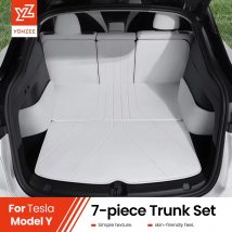 YZ para Tesla Model Y Juniper 2021-2025 alfombrillas de cuero para maletero totalmente rodeadas impermeable forro antideslizante alfombrilla personalizada