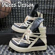 Owees Design Scarpe da ginnastica alte con plateau Corss Legate Scarpe da stivale casual da uomo Scarpe da ginnastica da donna Designer Flats Caviglia Botas Taglia