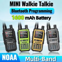 Baofeng UV 5R Mini Walkie Talkie Bluetooth Programowanie Częstotliwości Podwójny PTT Pasma Typ-C AM/FM Radio Ham Dwukierunkowe Do Wędrówek Polowań