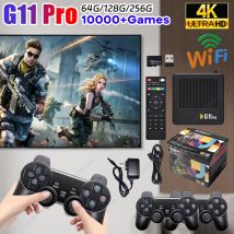 G11 Pro Game Box 4K HD TV Game Stick consola de videojuegos 64/128/256G 40000 + juegos Retro reproductor de juegos portátil Gamepad inalámbrico