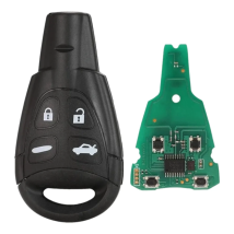 KEYECU Replacement Uncut Remote Key Fob 433Mhz PCF7946AT for SAAB 9-3 2003-2011 9-5 2003-2007 PN: 12783781 FCC ID: LTQSAAM433TX