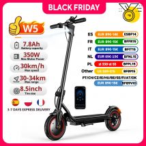 Scooter elettrico W5 Pneumatico gonfiabile da 8,5 pollici 350W 36V7.8Ah Velocità massima 30 km/h Portata 24-34 km Doppio freno con scooter elettrici APP