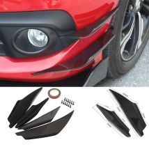 4 pezzi universale per auto paraurti anteriori spoiler set striscia antigraffio in fibra di carbonio paraurti anteriore automatico corpo labbro canard splitter trim kit
