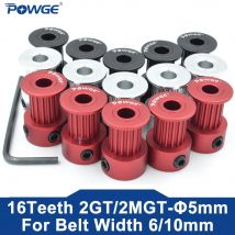 Powge gt 16 Zähne 2gt 2mgt Zahns cheibe Bohrung 5mm für gt2 offene Synchron riemen breite 6mm/10mm kleines Spiel gt2 16 Zähne 16 t
