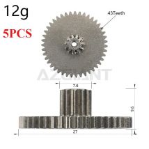 5 Stück Doppelgetriebe 0,6 m 11 Zähne 43 Zähne Innenloch 2.0 Untersetzung Metallgetriebe