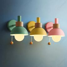 Minimal gestaltete LED-Reißverschlussschalter E27 Wandleuchte Schlafzimmer Nachttischlampe Wohnzimmer Flur Esszimmer Dekoration Beleuchtung