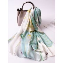 100% Silk Long Scarf Women Luxury Brand Natural Silk Satin Shawl Thin Spring Headband Scarves Hangzhou Real Silk Neckscarf