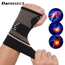 1 pz fibra di rame bracer polso elastico fasciatura sportiva braccialetto mano palestra supporto tutore da polso avvolgente tennis fitness powerlifting