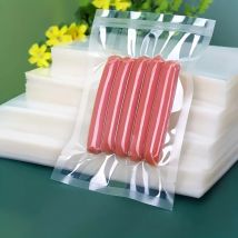 50/100pcs Textured Vacuum Food Packaging Bag, Commercial Evacuation Storage Compression Plastic Sealing Bag, Mesh Fresh Bag, Hou