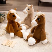 22 centimetri Sveglio Grandi Occhi Cavallo Bambole di Peluche Morbido Catton Animale di Peluche di Alta Qualità Giocattoli Classico Regalo Di Compleanno Per I Bambini