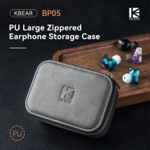 KBEAR BP05 PU Large Zippered Earphone Storage Case Shockproof crush-resistant Earphone Carrying Pouch for Headphone Accessories