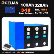 Fosfato di ferro al litio 3.2v Grado A 100Ah 320Ah LiFePO4 Cella ricaricabile al litio ferro fosfato per fai da te 12V 24V RV Solar Campi