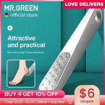 MR.GREEN Lima per piedi Rimozione calli a doppia faccia per pelle morta Strumenti professionali per pedicure Raschietto per calli Levigatrice per piedi Limatrice per tallone