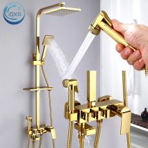 OXG Bright Golden rubinetti doccia miscelatore doccia bagno gru rubinetto doccia termostatico set doccia a pioggia 20/25/30CM annaffiatoio
