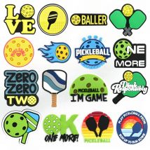 16Pcs Pickleball Shoe Charms Decoration for Adult Women Men, Sports Ball Charms Clog Pins for Shoes Clog Sandals