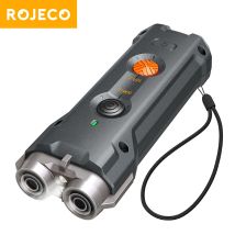 ROJECO 2-in-1-Trainings- und Anti-Bell-Gerät, Ultraschall-Hundevertreiber mit Taschenlampe, Stop Attack, wiederaufladbarer Repeller für Hunde