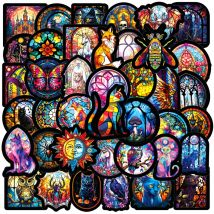 10/30/50PCS Glas Stil Bunte Cartoon Graffiti Aufkleber Skateboard Kühlschrank Gitarre Laptop Motorrad Reise Coole Aufkleber Aufkleber
