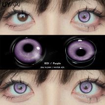 UYAAI 1 Pair Anime Colored Lenses for Eyes Cosplay Purple Lenses Colorful Pupils 2yk Korean Style Eye Lenses Blue Eye Colorcon