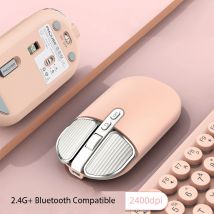 Mini mouse 2.4G Wireless Bluetooth compatibile Mouse muto carino per MacBook Mouse ricaricabile per PC Laptop Mouse da gioco per ufficio