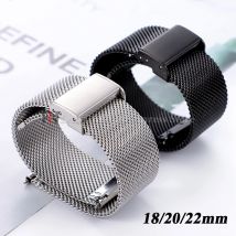 18mm 20mm 22mm Armband 0,6mm Mesh Loop Milanese Uhrenarmband für DW für Huawei Uhr GT5/GT4 Edelstahl für Männer Frauen Armbänder